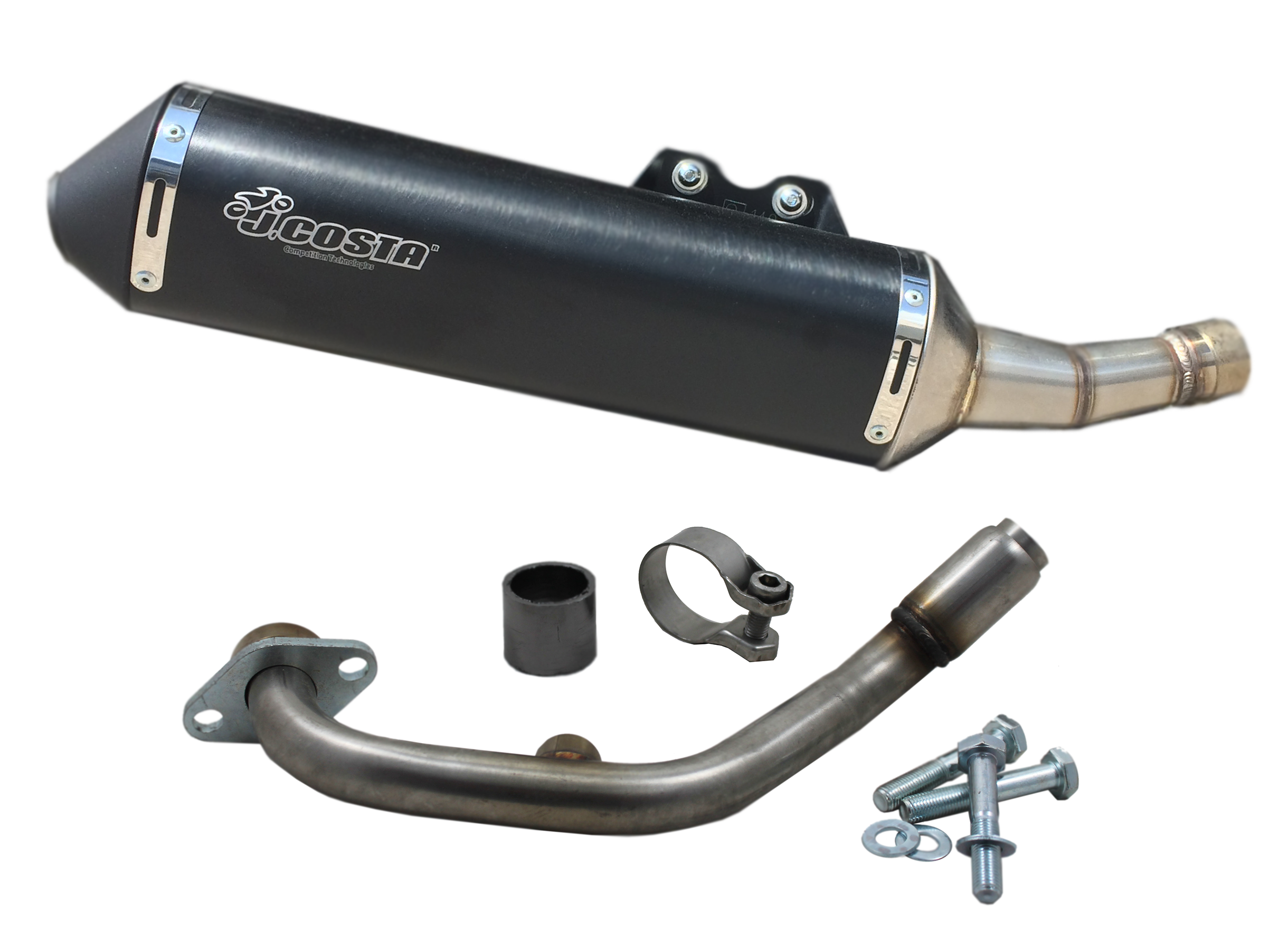 Exhaust Kymco Superdink 125 Yasuni 4 Stroke CE-approval - black carbon  silencer