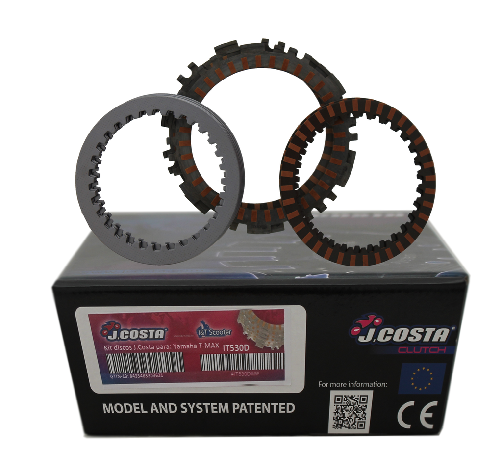 Discos de embraiagem para T-MAX 500 (J.Costa), T-MAX 530, 560 e AK550 (original e J.Costa)